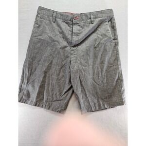 Burnside Mens Hybrid Shorts Charcoal Grey Heather Crosshatch Casual Size 34